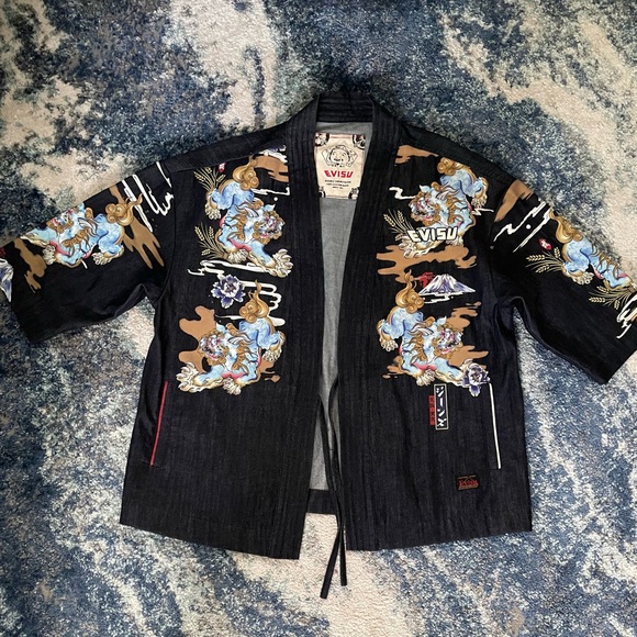 Evisu Other - Evisu Komainu Denim Kimono NWOT